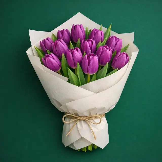 Bó tulip tím